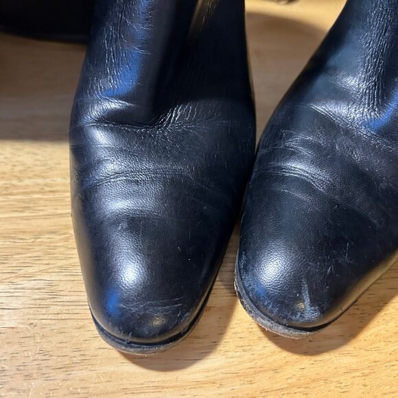 Women Gucci Black 100% Leather Alligator Croc Knee High Heel Designer Boots 6 - Picture 16 of 16